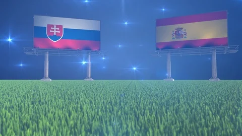 Soccer Slovakia versus Spain Stock Footage 92220439