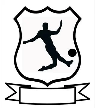 Soccer sport shield Stock Illustration