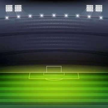 Soccer stadium background Stock Illustration