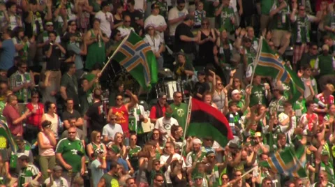 Soccer stadium chant Stock Footage 27297396