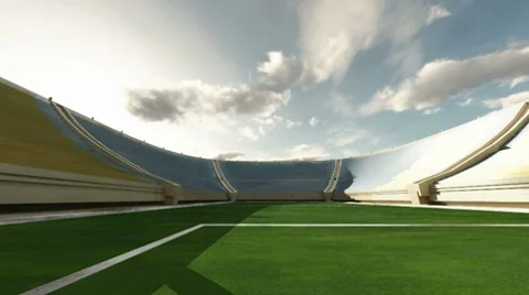 Soccer stadium, day time lapse Stock Footage