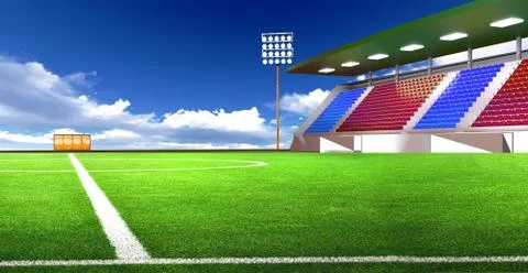 Soccer stadium Stock Illustration
