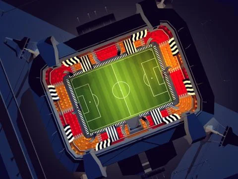 Soccer Stadium Stock Illustration