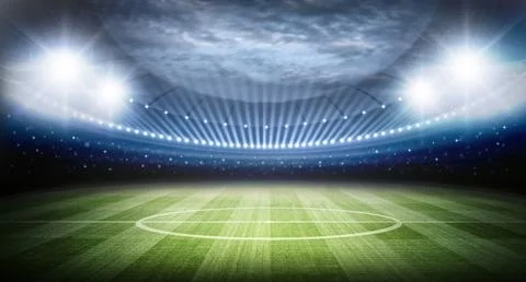 Soccer stadium lights Stock Illustration