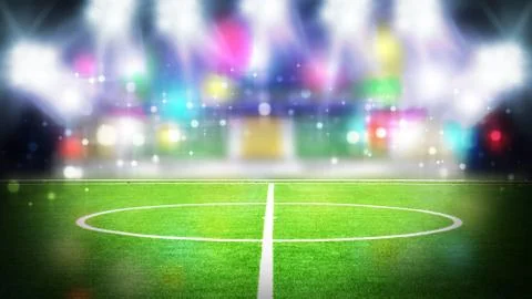 Soccer stadium night Stock Illustration