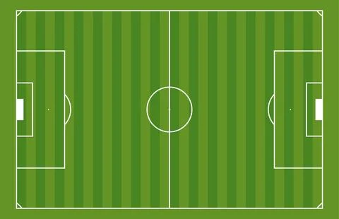 Soccer stadium plan with ball position markers. Pitch line texture and court Stock Illustration
