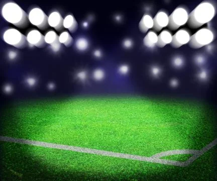 Soccer stadium spotlight background Stock Illustration