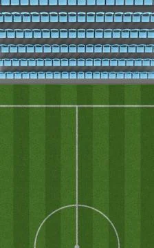 Soccer Stadium Top View Section Illustrazione stock