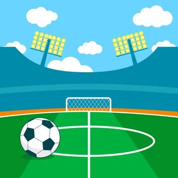 Soccer stadium. Vector illustration Stock Illustration