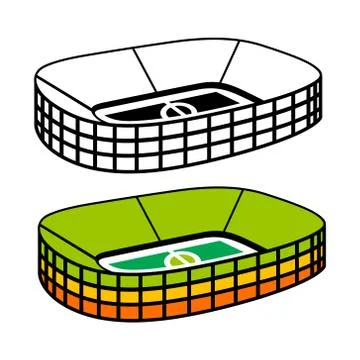Soccer stadium vector sign Stock Illustration