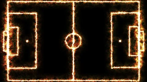 Soccer Strategy Chalkboard Animation with Fire Lines Stock-Footage 306668573