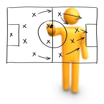 Soccer strategy Stock Illustration