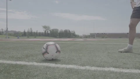 Soccer Strike Closeup Stock Footage 155399404