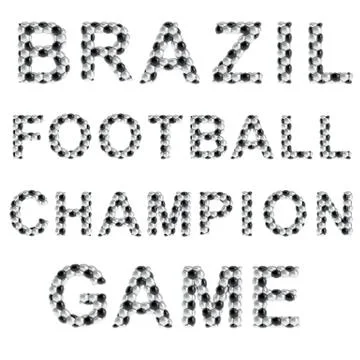 Soccer style words Stock Illustration