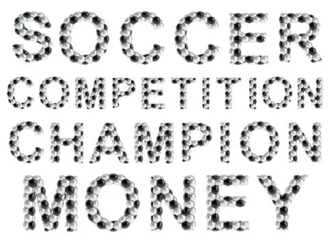 Soccer style words Stock Illustration