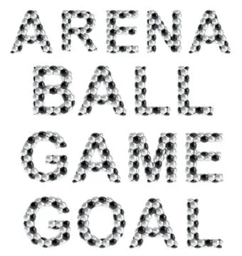 Soccer style words Stock Illustration