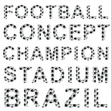 Soccer style words Stock Illustration