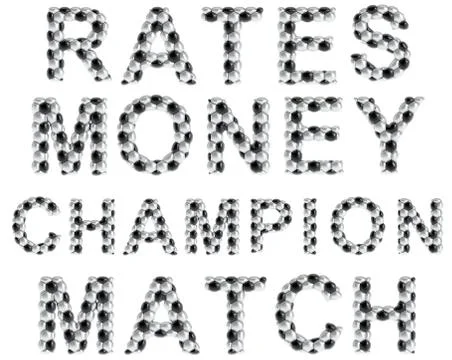 Soccer style words Stock Illustration