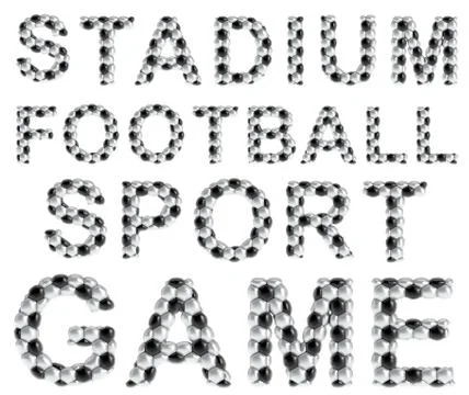 Soccer style words Stock Illustration