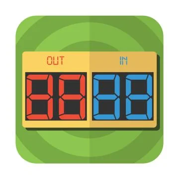 Soccer Substitute Board Stock Illustration