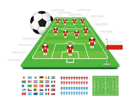 Soccer tactical kit Stock Illustration