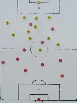 Soccer tactics board Stock Photos