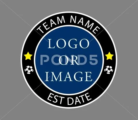 Soccer team badge PSD template PSD-Vorlage