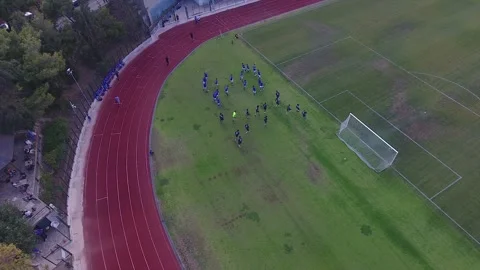 Soccer team during training Stock Footage 215254778