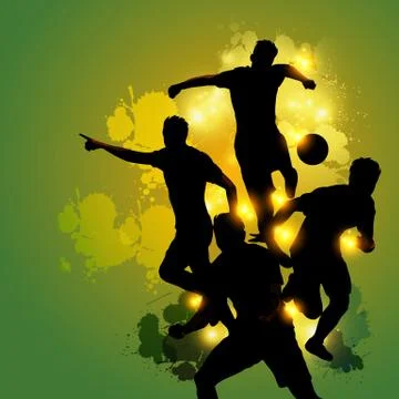 Soccer teamwork celebration Stock Illustration