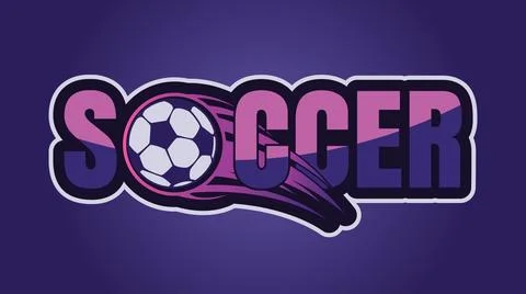 Soccer text effect creative concept Stock Illustration