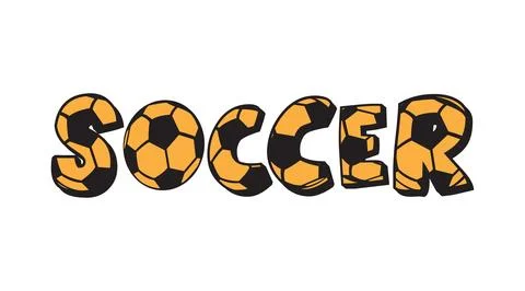 Soccer text effect vector Stock Illustration