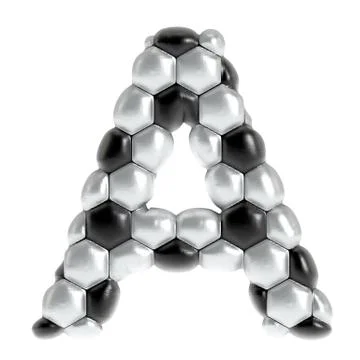 Soccer texture letter Stock Illustration