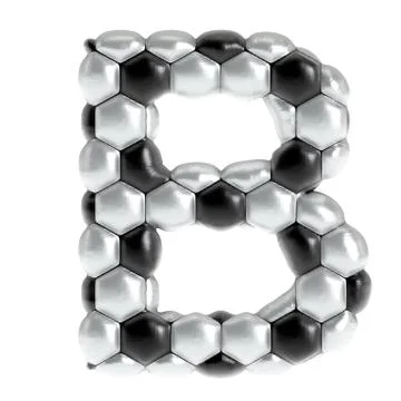 Soccer texture letter Stock Illustration