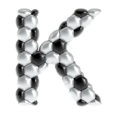 Soccer texture letter Stock Illustration