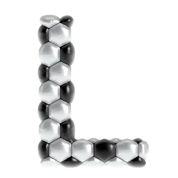 Soccer texture letter Stock Illustration