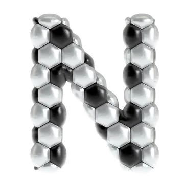 Soccer texture letter Stock Illustration