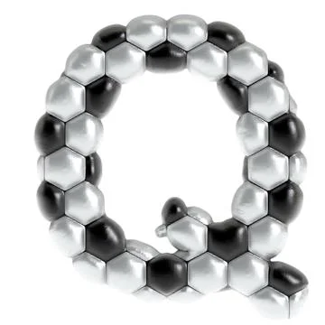 Soccer texture letter Stock Illustration