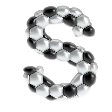 Soccer texture letter Stock Illustration