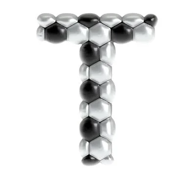 Soccer texture letter Stock Illustration