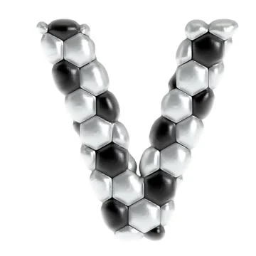 Soccer texture letter Stock Illustration