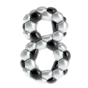 Soccer texture letter Stock Illustration