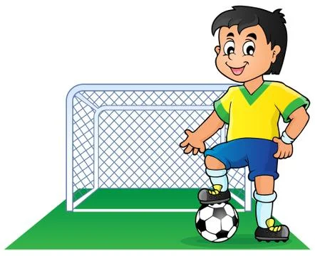 Soccer theme image - illustration. Illustrazione stock