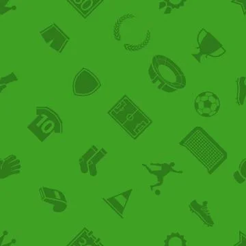 Soccer Theme Seamless Pattern Illustrazione stock