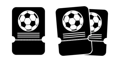Soccer tickets entry pass for sporting event Stock Illustration