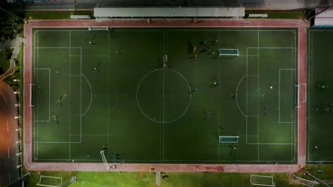 Soccer training from above Stock Footage 148894446