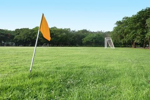 Soccer training field Foto stock