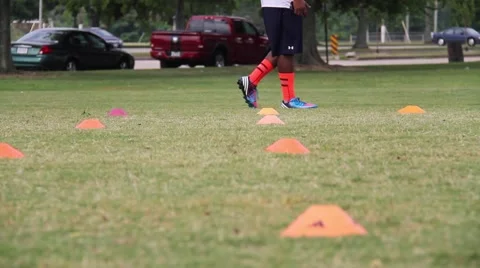 Soccer Training with Kids Stock Footage 40521251