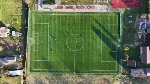 Soccer training session on open green field Stock Footage 347525387