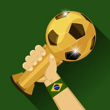 Soccer trophy for Brazil Stock Illustration