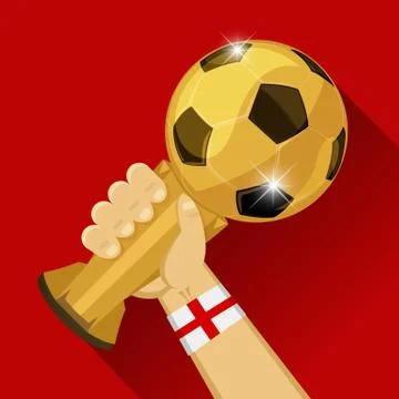 Soccer trophy for England Stock Illustration